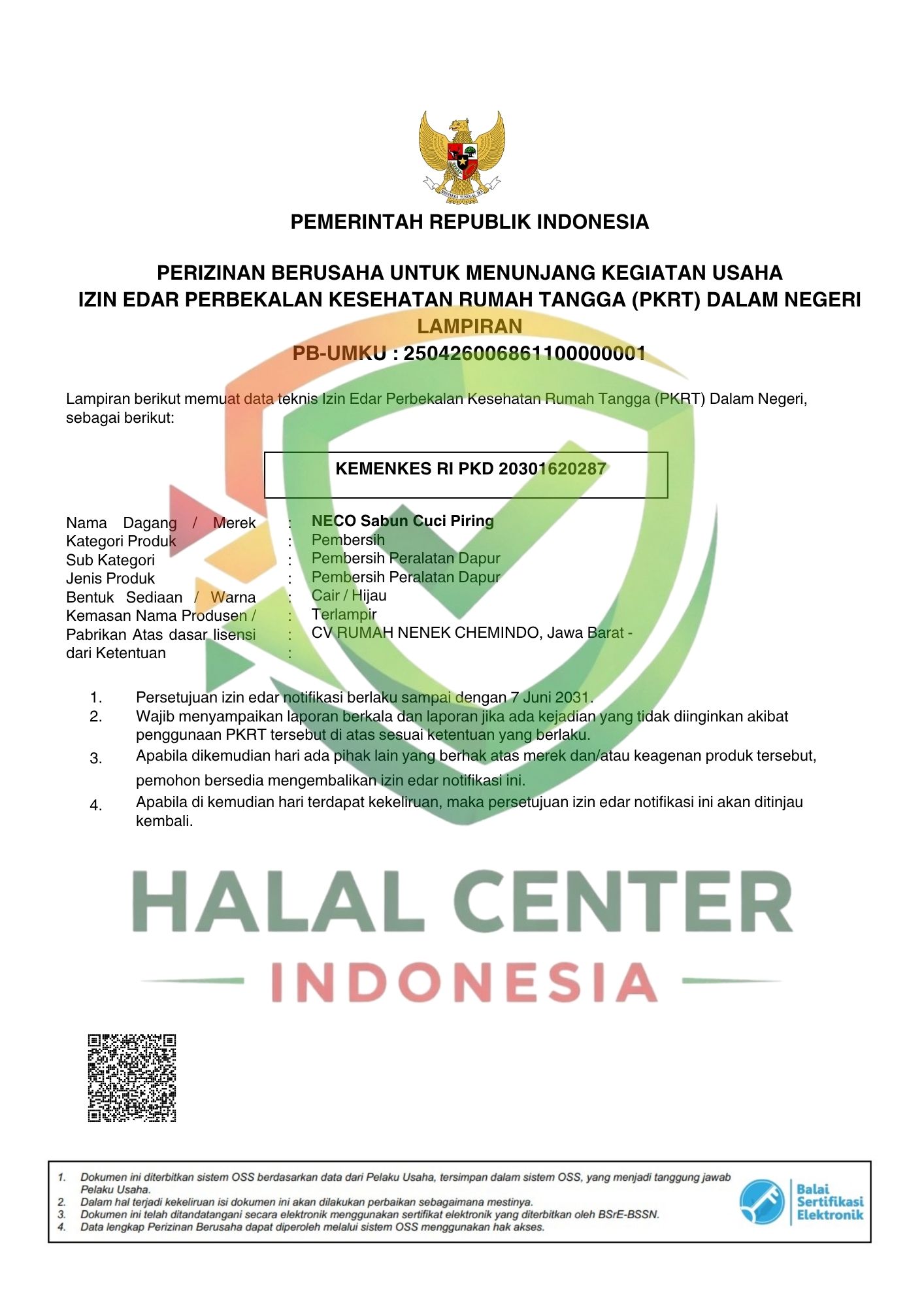 CV Rumah Nenek Chemical (PKRT)